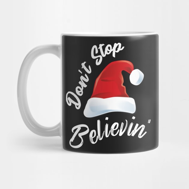 Don't Stop Believin Father Christmas Hat by GDLife
